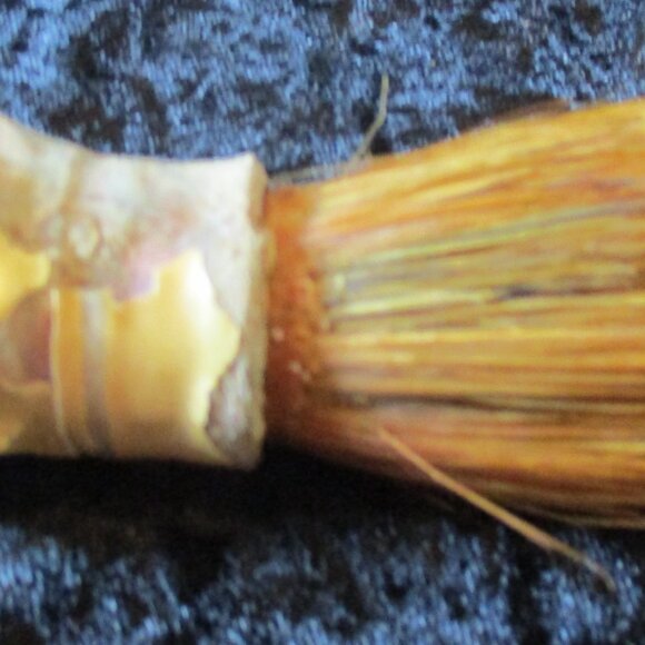 Vintage Heavy Milk Glass Coffee - Shaving Mug with Strong Set Shaving Brush - Picture 5 of 7